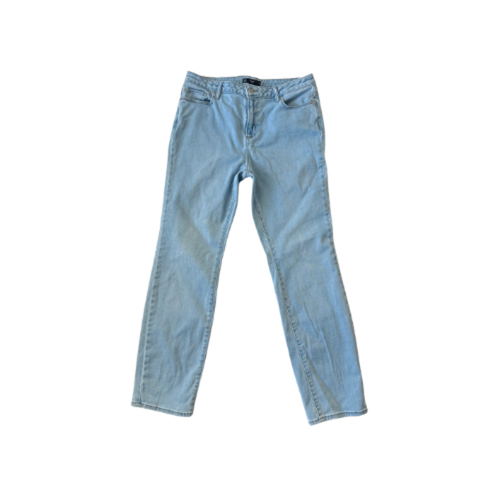 Member’s Mark Jeans Straight High-Rise Stretch Women’s 10 Light Wash Blue Denim